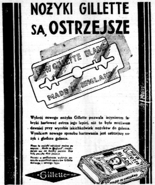 Рэклама у газеце "Kurjer Nowogródzki" ад 24-05-1933