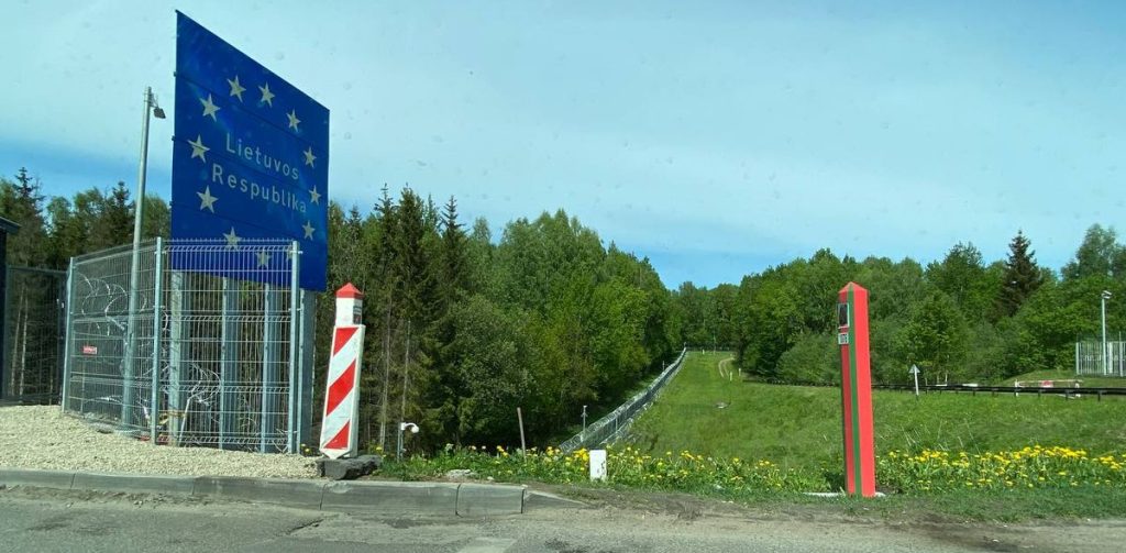 граница переход Литва Прибалтика